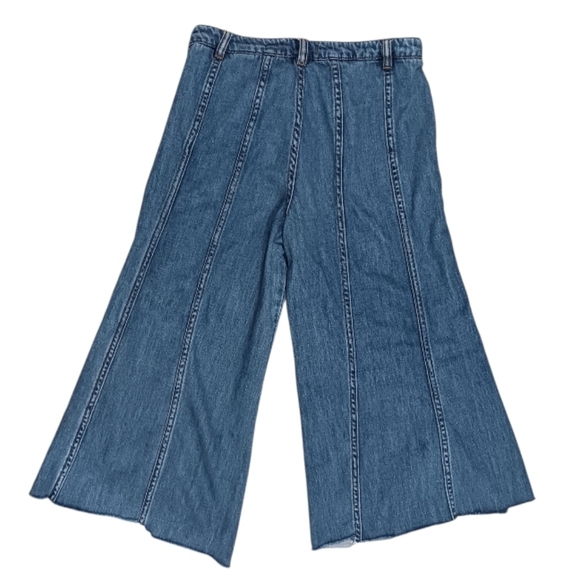 Free People Gilmore Ultra Wide Leg Jeans CROPPED - Picture 4 of 10